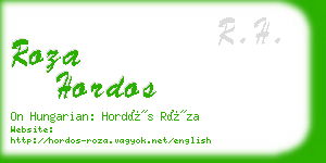 roza hordos business card